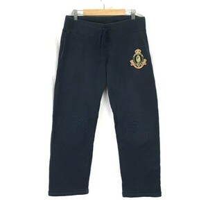 日本製☆a bathing ape/アベイシングエイプ☆コットン/イージーパンツ【メンズXS/股下74cm/紺×白/navy】ルームウェア/Trousers◇cBH368