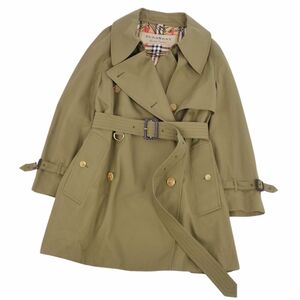 美品 バーバリー BURBERRY コート トレンチコート 裏チェック アウター レディース UK8 US6 IT40(M相当) カーキグリーン cf04dt-rm10f09902