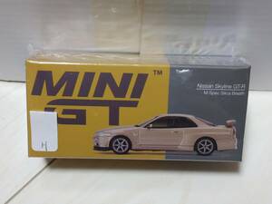 1/64 MINI GT 日産 スカイライン GT-R R34 Mスペック シリカブレス 右ハンドル MGT00348