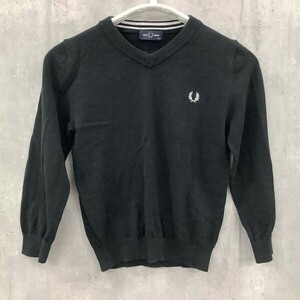 [D2748] フレッドペリー セーター ニット キッズ ブラック系 4-5Y FRED PERRY / 小型便OK