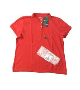 未使用 L.L.BEAN エルエルビーン 半袖 ポロシャツ Premium Double L Polo S/S Mis Rg レディース XL Cardinal Red 