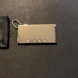 HERMES エルメス2000 Y2K ミレニアム ペンダント ネックレス レザーケース付 ドッグタグ GUCCI