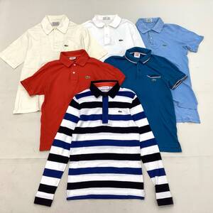 ■ LACOSTE, IZOD, CHEMISE ラコステポロシャツ 6点 まとめ商品 メンズMIX USA製含む ワニ ワンポイント 中古卸 1.26kg