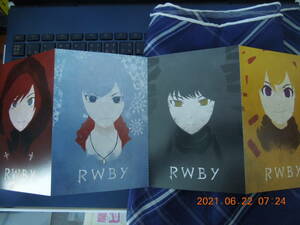 RWBY Volume 1 特典ポストカード 4枚セット / 非売品 イラストカード