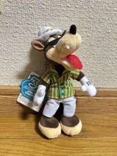 ディズニー　ビッグバッドウルフ　ぬいぐるみバッジ