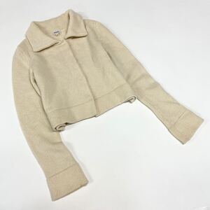 Ja15《カシミヤ100%》FOXEY BOUTIQUE フォクシー ブティック ニットカーディガン ニットジャケット 40 Mサイズ オフホワイト レディース