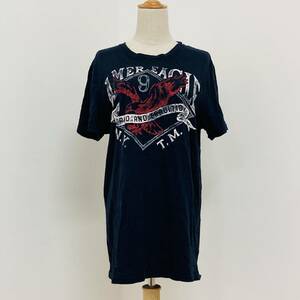 a02716 AMERICAN EAGLE アメリカンイーグル ATHLETIC FIT Tシャツ 半袖 薄手 プリント M 紺 コットン100％ ベーシックカジュアルスタイル