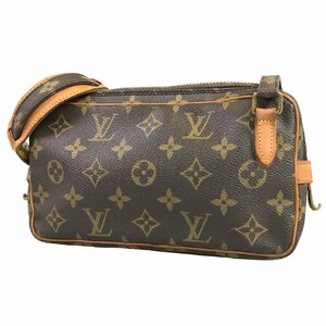 【1円～】 ルイヴィトン LOUIS VUITTON ショルダーバッグ モノグラム マルリーバンドリエール M51828 レザー ブラウン 中古