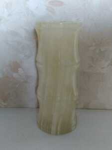 大理石の花瓶 天然石 花器 フラワーベース 花生け 壺 インテリア　レトロ　高さ約26.5cm　長期保管品