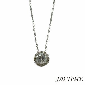 PT850/950 ラウンドダイヤモンドネックレス D0.566ct D0.17ct ユニセックス【新品】(JD-SHE-14878)