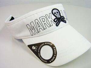 正規品★MARK&LONA マーク&ロナ★G.O.D Visor W/Ball mark アイアンスカル刺繍ロゴサンバイザー【MLF-2A-FC21】ホワイト白【本物保証】