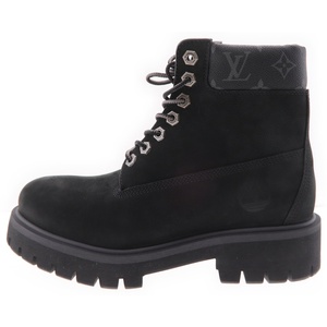 LOUIS VUITTON ルイヴィトン 24AW×Timberland 6INCH ANKLE BOOT ティンバーランド モノグラムアンクルブーツ ブラック