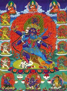 曼荼羅　チベット仏教　仏画　A3サイズ： 297×420mm　金剛手菩薩