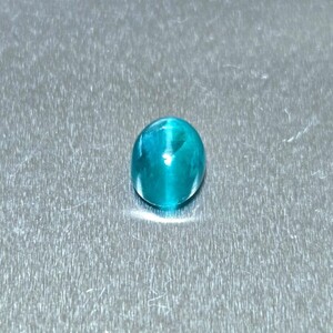 絶品極上！超激レアな美しいネオンブルーのアパタイト/キャッツアイ！2.474ct の特大サイズ