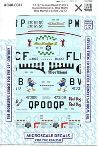 1/48　マイクロスケールデカール　AC48-0041P-51B & P-51Ds / Aircraft Markings