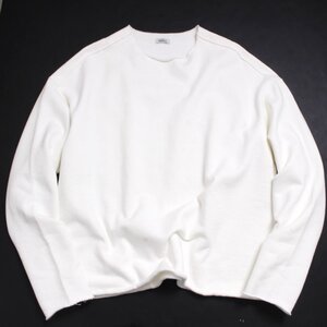 21AW NEPLA. CREW NECK WIDE PULLOVER size2 ホワイト IY012-1A-NEP ネプラ クルーネック ワイド プルオーバー カットオフ 裏起毛