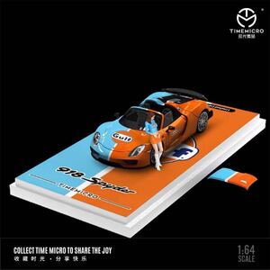 1/64 timemicro ポルシェ 918 gulf ガルフ　フィギュア付き