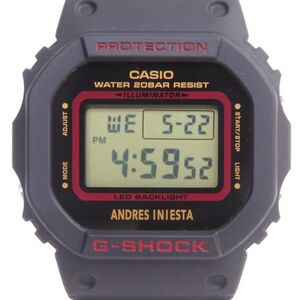 160s CASIO カシオ G-SHOCK DW-5600AI-1JR アンドレス・イニエスタ選手 シグネチャーモデル クオーツ 腕時計 ※中古