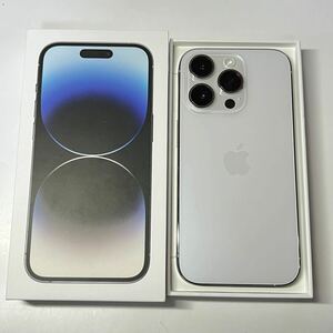 1円~【初期化済み】アップル Apple iPhone 14 Pro 256GB シルバー SIMフリー MQ0Y3J/A ACロック解除済み 箱付 GK-100075-27 アップル