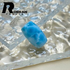 絶賛 EU製 定価5万円★ROBEAN・チベット天珠★パワーストーン アクセサリー ラリマー 天然石 癒し 平和 お守り 約18.7*11.8mm Y525048