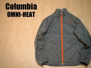 Columbiaブルメンフィールズ ジャケットLグレー正規PM5387コロンビアOMNI-HEATオムニヒート中綿パフキルティングブルゾン