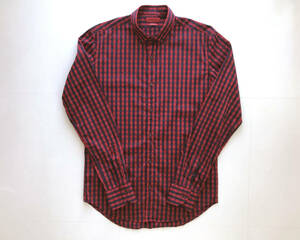 ZARA☆美USED☆SUPER　SLIM　FIT☆40☆SHIRTS☆チェック柄☆赤紺☆ザラ☆シャツ