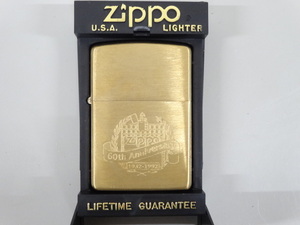 新品 未使用品 1993年製 ZIPPO ジッポ 1932 1992 ダブルイヤー SOLID BRASS ソリッドブラス 60th ゴールド 金 オイル ライター USA