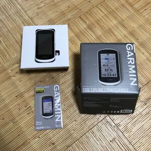 GARMIN EDGE EXPLORER2 POWER BUNDLE USBアダプターケーブル付き　裏の爪折れ修正品 サイクルコンピュータ