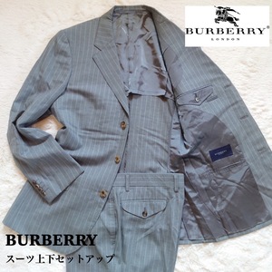 １円～【超希少XL・入手困難】バーバリー　BURBERRY LONDON バーバリーロンドン 　メンズ　スーツ　 セットアップ　 グレー