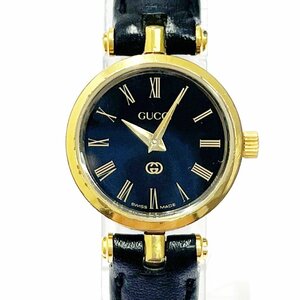 【1円スタート】GUCCI グッチ シェリーライン GP ブラック文字盤 クオーツ レディース腕時計 331178