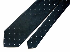 新品【送料無料】ブルックスブラザーズ Brooks Brothers ブラック地 ネクタイ Dot Rep Tie 黒地に白ドット Silk 100% 米国製