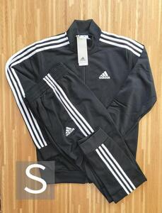 新品★アディダス　Ｓ　ジャージ上下　adidas　ブラック　セットアップ　黒