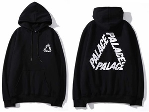 メンズ レディース PALACE フーディーパーカー プルオーバー ブラック M カジュアルストリート 人気 y2k スウェット アウター インポート