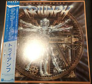 LP【HR・HM】Triumph / Thunder Seven【MCA Records P-13079・85年国内盤ORIG・帯付き・Rik Emmett・Gil Moore・Mike Levine】