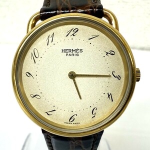 Z985-SK10-411◎【電池交換済み/稼働】 HERMES エルメス アルソー レディース 腕時計 クォーツ