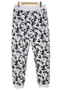 アベイシングエイプ A BATHING APE ABC CAMO CRYSTAL STONE SWEAT PANTS WHITE Mサイズ カモ ストーン スウェット パンツ ホワイト240730