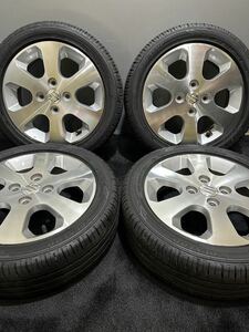 165/55R14 DUNLOP/ENASAVE EC203 17年製 スズキ 純正 14インチ 4.5J ＋50 100 4H 夏タイヤ 4本 ワゴンR ekワゴン (南1-C995)