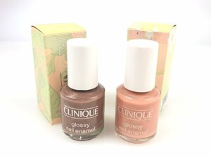 未使用　クリニーク　CLINOQUE　グロッシー　ネイルエナメル　15ml　2本セット　＃28/＃80　KES-1433　