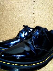 【Dr.MARTENS】ドクターマーチン DUPREE 3ホールシューズ UK7 (26cm ) POINTED TOE 3EYE SHOE BLACK パテント 希少レア【良品】