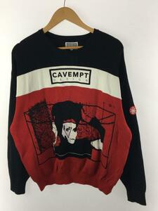 C.E(CAV EMPT)◆20AW/DESIGN KNIT/セーター(厚手)/L/コットン/レッド