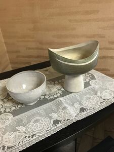 水盤　花器　陶器　中古　3点