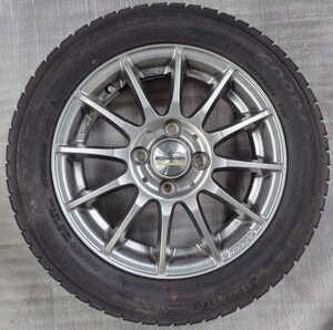 【W010】☆スタッドレスタイヤ＋アルミホイール☆　155/65R14 75Q 2014年製　GOODYEAR ICE NAVI 送料込み！