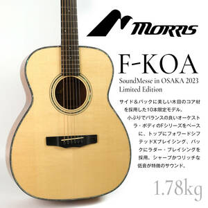 Morris F-KOA/LTD 限定モデル モーリス HAND MADE PREMIUM ノベルティグッズ付