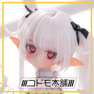 【コドモ本舗】DDH-01 SW肌 カスタムヘッド＋アイ3種＋エルフ耳＋舌パーツ＋ウィッグ＋おまけ衣装類