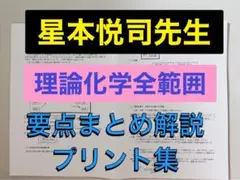 【医学部受験】駿台 テキスト 星本悦司 理論化学分野 医系クラス　河合塾 鉄緑会