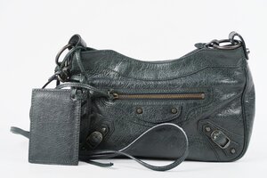 【美品】BALENCIAGA バレンシアガ ザ・ヒップ ミニショルダーバッグ ブラック レディース鞄【PU39】