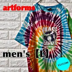 AH152【artforms】プリントTシャツ【メンズL】タイダイ