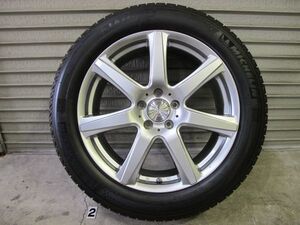 ② 美品 バリ山 メルセデス ベンツ 255/50R19 ミシュランLATITUDE X-ICE PCD112 19×8.5J ET＋58 スポーツテクニック 1本