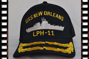 エンブロイダーキャップUSS NEW ORLEANS LPH - 11ブラックWL新品