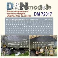 新品塗料・工具 1/72 ウクライナ軍 防空部隊撃墜マーク デカール [DAN72017]